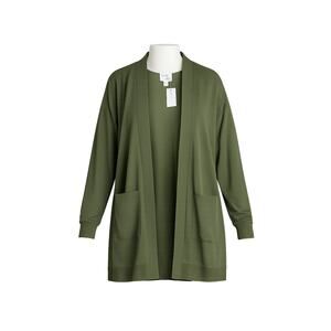 Time and Tru Women’s Olive Green Lightweight Open Front Cardigan - Size 3X - NWT